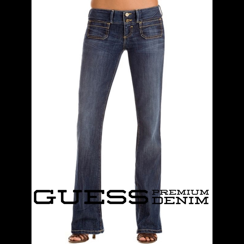 Guess Premium Gloriana Flare Denim Jeans 24 EUC